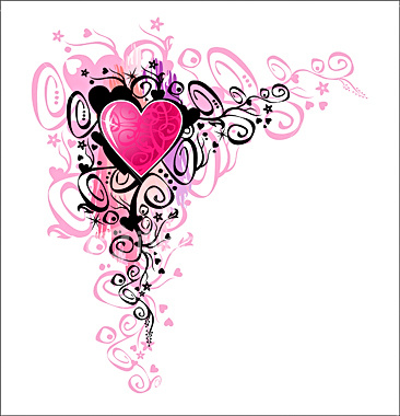 joli motif Coeur belles couleursromantique;on voit des mains